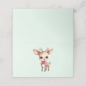 Cute Baby Deer Cartoon Illustration プレイスカード (外部開封)