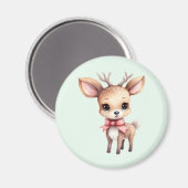 Cute Baby Deer Cartoon Illustration マグネット (正面/裏面)