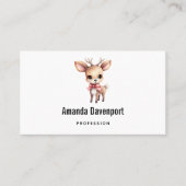 Cute Baby Deer Cartoon Illustration 名刺 (正面)