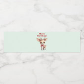 Cute Baby Deer Cartoon Illustration Christmas ペットボトルラベル (シングルラベル)