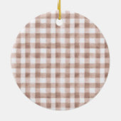 Cute baby deer first Christmas pink personalized セラミックオーナメント (裏面)