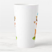 Cute Baby Deer with Butterflies-47568 カフェラテマグ (正面)