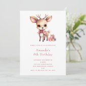 Cute Baby Deer with Presents Birthday 招待状 (スタンド正面)