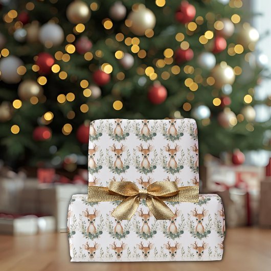 Cute Baby Deer Woodland Wrapping Paper ラッピングペーパー