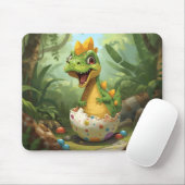 Cute Baby Dino Hatchling Mousepad マウスパッド (マウス)