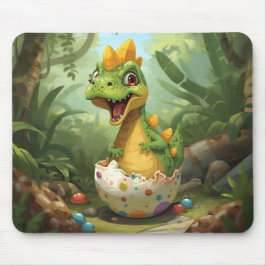 Cute Baby Dino Hatchling Mousepad マウスパッド