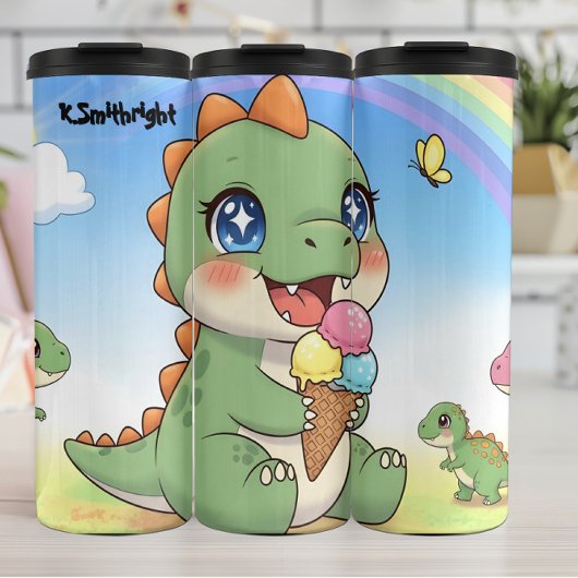  Cute Baby Dinosaur Ice Cream タンブラー