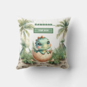 Cute Baby Dinosaur Personalized Baby Pillow Gift クッション (裏面)