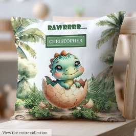 Cute Baby Dinosaur Personalized Baby Pillow Gift クッション
