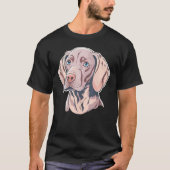 Cute baby dog Weimaraner Puppy Tシャツ (正面)