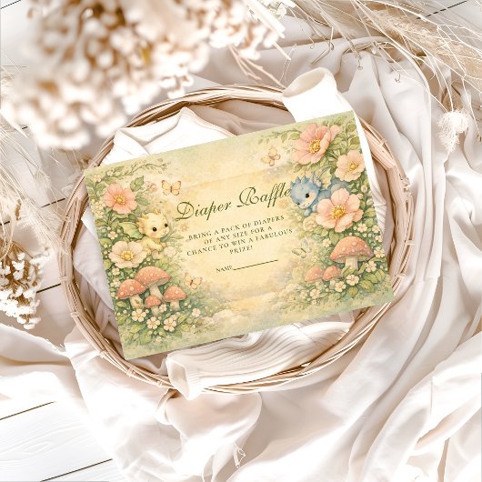 Cute Baby Dragon Fairytale Diapper Raffle エンクロージャーカード