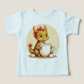 Cute Baby Dragon Hot Chocolate Kids Kawaii Cozy De (デザイン正面)