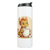 Cute Baby Dragon Hot Chocolate Kids Kawaii Cozy De タンブラー (回転左)