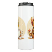 Cute Baby Dragon Hot Chocolate Kids Kawaii Cozy De タンブラー (裏面)