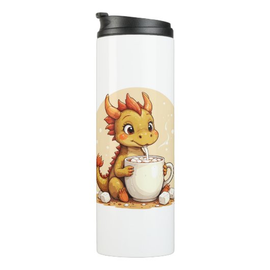 Cute Baby Dragon Hot Chocolate Kids Kawaii Cozy De タンブラー (回転右)