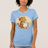 Cute Baby Dragon Hot Chocolate Kids Kawaii Cozy De Tシャツ (正面)