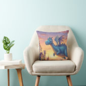 Cute Baby Dragon Nursery Throw Pillow クッション (椅子)