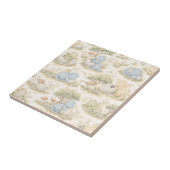 Cute Baby Dragon Pastel Woodland Pattern (3) タイル (側面)