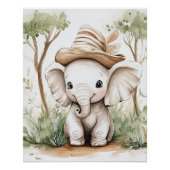 Cute Baby Elephant ポスター (正面)