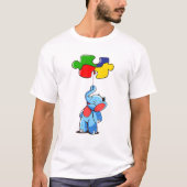 Cute Baby Elephant Autism Awareness Puzzle Pieces Tシャツ (正面)