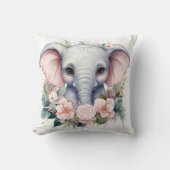 Cute Baby Elephant Decorative Pillow クッション (正面)