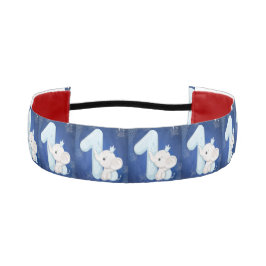 Cute Baby Elephant First Birthday アスレチックヘッドバンド