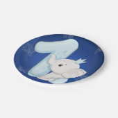 Cute Baby Elephant First Birthday ペーパープレート (アングル)