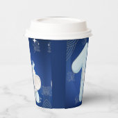 Cute Baby Elephant First Birthday 紙コップ (左)