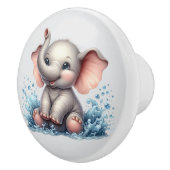Cute baby elephant nursery  セラミックノブ (右)