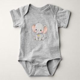 Cute Baby Elephant – Toddler Clothing Design ベビーボディスーツ