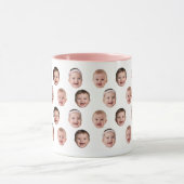 Cute Baby Face Mug with Custom Photos マグカップ (中央)