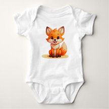 Cute Baby Fox – Adorable Cartoon Bodysuit