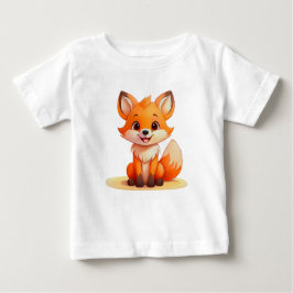 Cute Baby Fox – Adorable Kids T-Shirt Design ベビーTシャツ