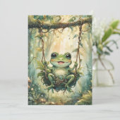 Cute Baby Frog Digital Download Shower Invitation 招待状 (スタンド正面)