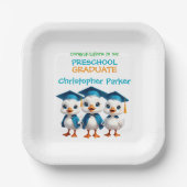 Cute Baby Geese Graduation Party ペーパープレート (正面)
