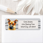 Cute Baby German Shepherd Dog ラベル (インサイチュ)