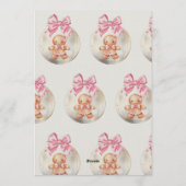  cute baby Gingerbread in Christmas Bauble  招待状 (裏面)
