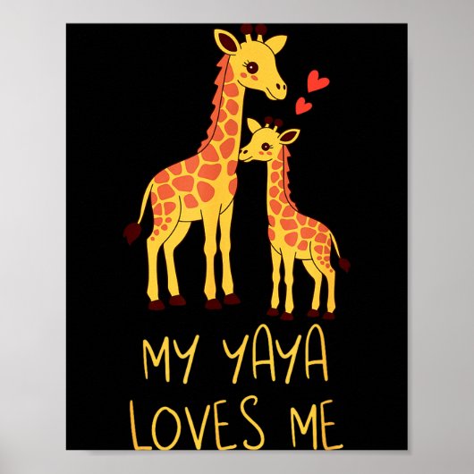 Cute Baby Giraffe And Grandma My Yaya Loves Me  ポスター (正面)