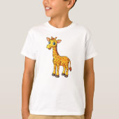 Cute Baby Giraffe Cartoon-35281 Tシャツ (正面)