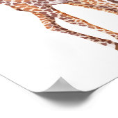 Cute Baby Giraffe Drawing Kids Poster ポスター (角)