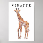 Cute Baby Giraffe Drawing Kids Poster ポスター (正面)