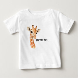 Cute Baby Giraffe Personalized Baby T-Shirt ベビーTシャツ
