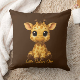 Cute Baby Giraffe Throw Pillow クッション