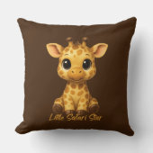 Cute Baby Giraffe Throw Pillow クッション (正面)