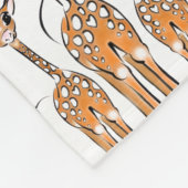 Cute Baby Giraffes, safari animals フリースブランケット (角)