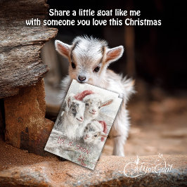 Cute Baby Goats - Snow Babies 2 Christmas シーズンカード
