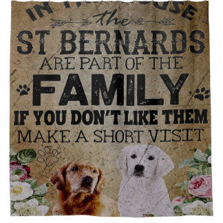 cute baby Golden Retriever シャワーカーテン