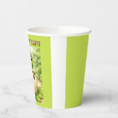 Cute Baby Hatchling Dinosaur Birthday 紙コップ (左)