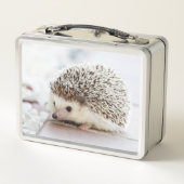 Cute Baby Hedgehog Photo メタルランチボックス (裏面)