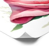 Cute Baby Highland Cow with Flowers ポスター (角)